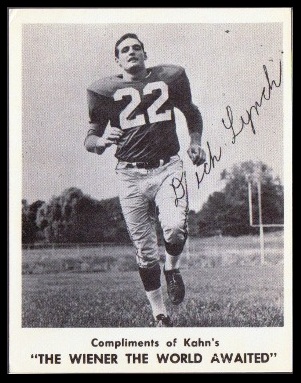 Dick Lynch 1963 Kahns football card