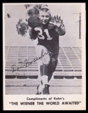 Don Bosseler 1963 Kahns football card