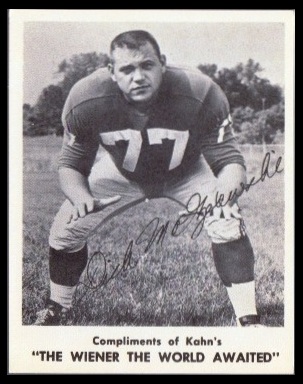 Dick Modzelewski 1963 Kahns football card