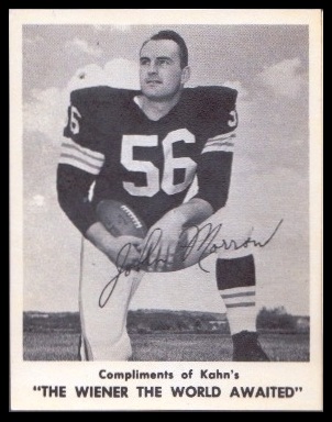 John Morrow 1963 Kahns football card