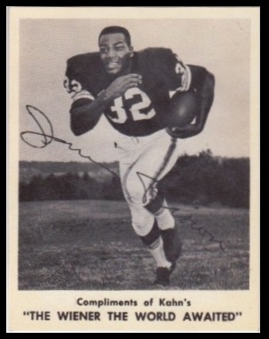 Jim Brown 1963 Kahns football card Jim Brown 1963 Kahns football card