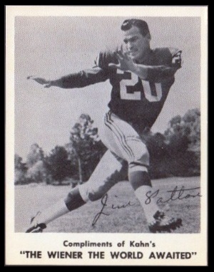 Jim Patton 1963 Kahns football card Jim Patton 1963 Kahns football card