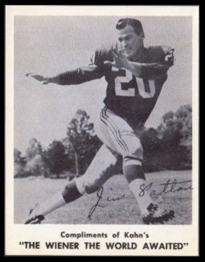 Jim Patton 1963 Kahns football card