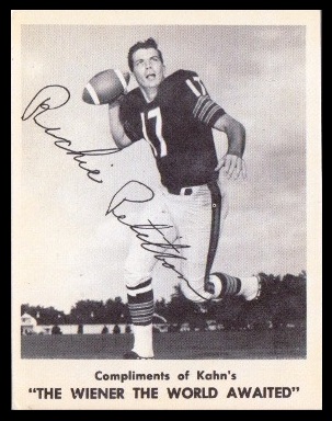 Richie Petitbon 1963 Kahns football card Richie Petitbon 1963 Kahns football card