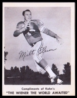 Milt Plum 1963 Kahns football card