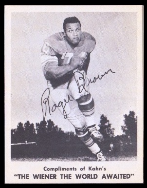 Roger Brown 1963 Kahns football card