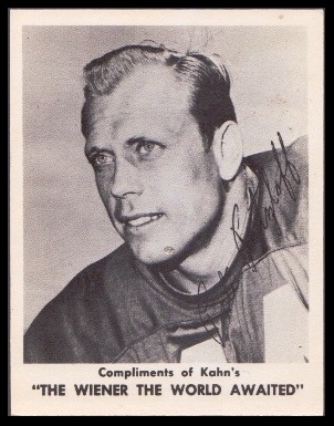 Pete Retzlaff 1963 Kahns football card Pete Retzlaff 1963 Kahns football card
