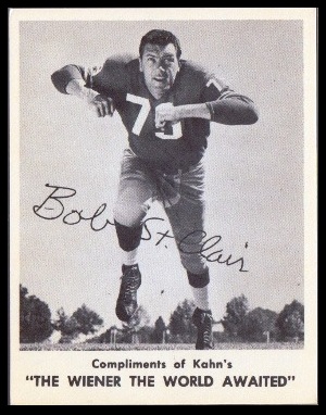 Bob St. Clair 1963 Kahns football card