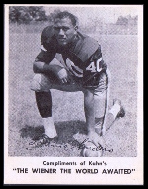 Lonnie Sanders 1963 Kahns football card