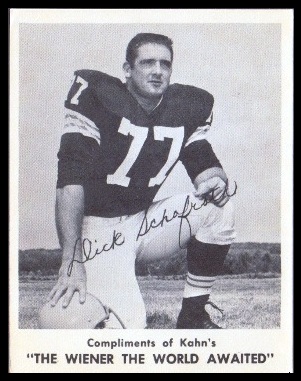 Dick Schafrath 1963 Kahns football card