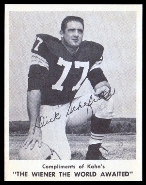 Dick Schafrath 1963 Kahns football card