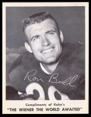 Ron Bull 1963 Kahns football card