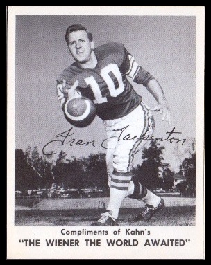 Fran Tarkenton 1963 Kahns football card Fran Tarkenton 1963 Kahns football card