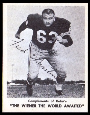 Fuzzy Thurston 1963 Kahns football card