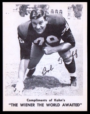 Bob Toneff 1963 Kahns football card