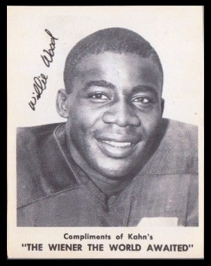 Willie Wood 1963 Kahns football card Willie Wood 1963 Kahns football card