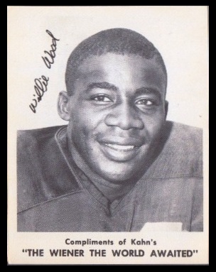 Willie Wood 1963 Kahns football card