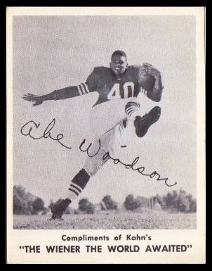 Abe Woodson 1963 Kahns football card Abe Woodson 1963 Kahns football card