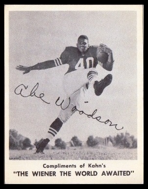 Abe Woodson 1963 Kahns football card