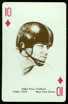 Eddie Price 1963 Stancraft football card