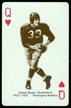 Sammy Baugh 1963 Stancraft football card Sammy Baugh 1963 Stancraft football card
