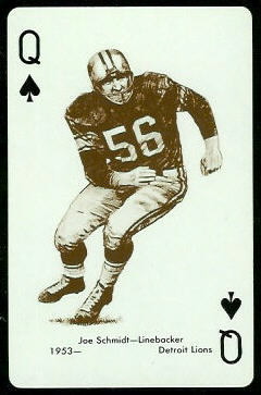 Joe Schmidt 1963 Stancraft football card