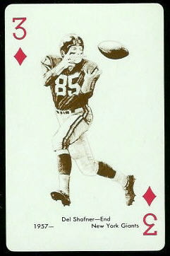 Del Shofner 1963 Stancraft football card