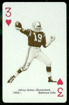 John Unitas 1963 Stancraft football card