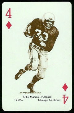 Ollie Matson 1963 Stancraft football card Ollie Matson 1963 Stancraft football card