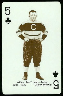 Fats Henry 1963 Stancraft football card