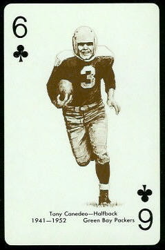 Tony Canadeo 1963 Stancraft football card Tony Canadeo 1963 Stancraft football card