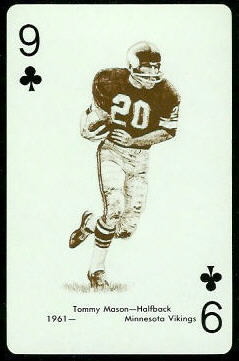 Tommy Mason 1963 Stancraft football card