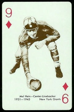 Mel Hein 1963 Stancraft football card