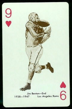 Jim Benton 1963 Stancraft football card Jim Benton 1963 Stancraft football card