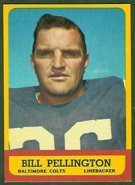 Bill Pellington 1963 Topps football card