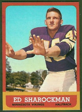 Ed Sharockman 1963 Topps football card