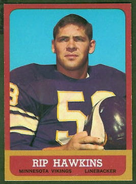 Rip Hawkins 1963 Topps football card