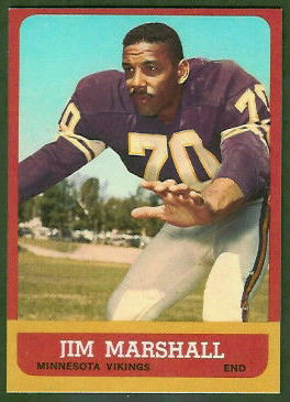 Jim Marshall 1963 Topps football card