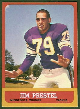 Jim Prestel 1963 Topps football card