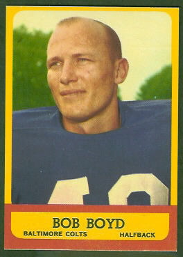 Bob Boyd 1963 Topps football card
