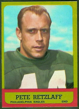 Pete Retzlaff 1963 Topps football card Pete Retzlaff 1963 Topps football card