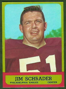 Jim Schrader 1963 Topps football card