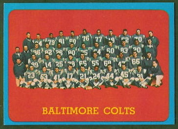 Baltimore Colts Team 1963 Topps football card