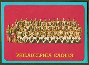 Philadelphia Eagles Team 1963 Topps football card