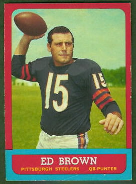 Ed Brown 1963 Topps football card