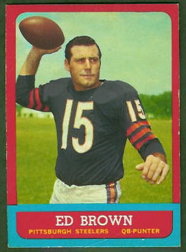 ed brown 1963 topps steelers footballcardgallery