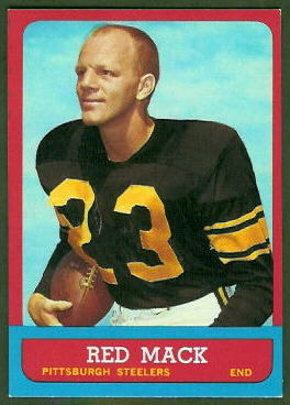 Red Mack 1963 Topps football card