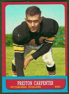 Preston Carpenter 1963 Topps football card