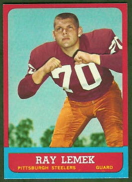 Ray Lemek 1963 Topps football card