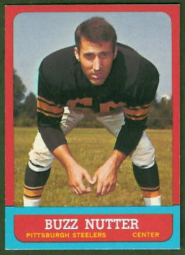 Buzz Nutter 1963 Topps football card Buzz Nutter 1963 Topps football card